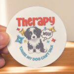 Therapy dog mental health sticker