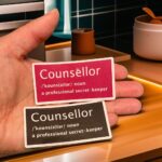 Counsellor definition - cry and secret keeper mental health stickers