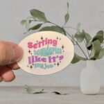 Setting boundaries mental health sticker