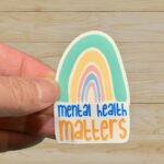 Mental health matters rainbow white