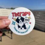 Therapy cause my dog can't talk sticker